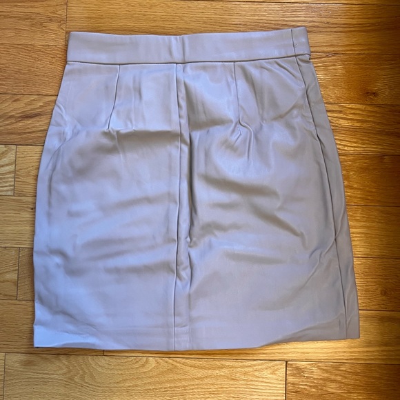 Dynamite Beige Faux Leather Mini Skirt - Picture 1 of 3
